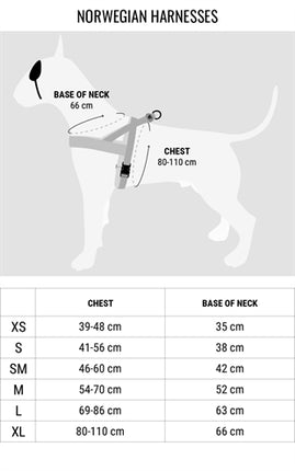 Morso Norwegisches Hundegeschirr Recycelt Skyline Rot/Rosa