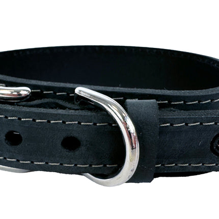Sazzz Hundehalsband Boho Vintage Leder Anthrazit