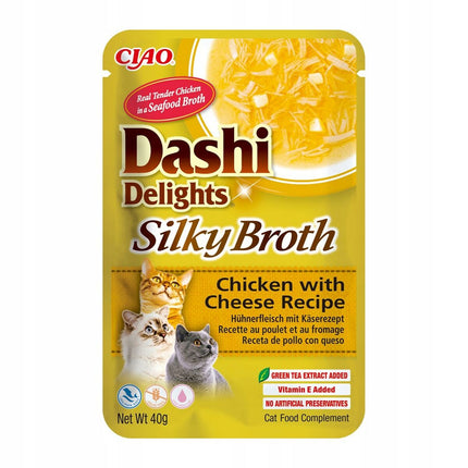 Inaba Snack For Cats Inaba Dashi Delights Silky Broth Chicken With Cheese Kyckling 40 G