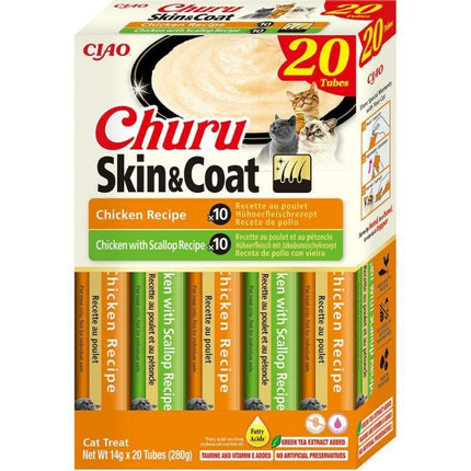 Inaba Snack For Cats Inaba Churu Skin&Coat Kyckling