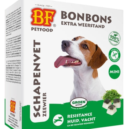 BF Petfood Schapenvet Bonbons Mini Zeewier 80 st natuurlijke schapenvetbonbons met zeewier voor honden