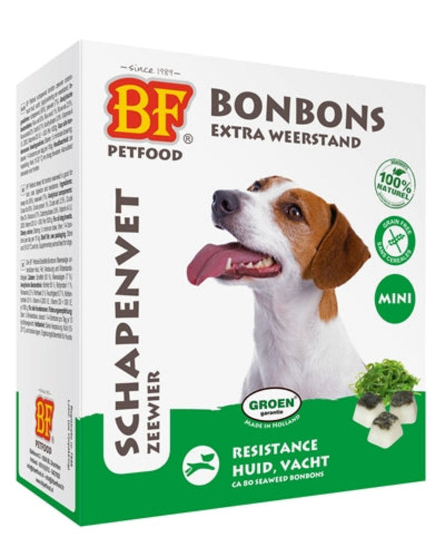 BF Petfood Schapenvet Bonbons Mini Zeewier 80 st natuurlijke schapenvetbonbons met zeewier voor honden