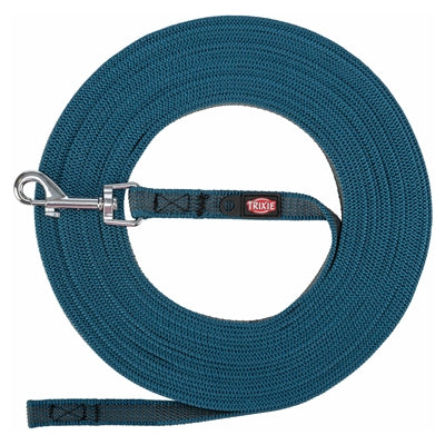 Trixie Gummibeschichtete Hundeleine Petrol S/M 15 Mtr X 1,5 Cm