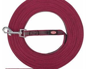 Trixie Hundeleine Schleppleine Mit Gummi Antirutsch Sangria Rot
