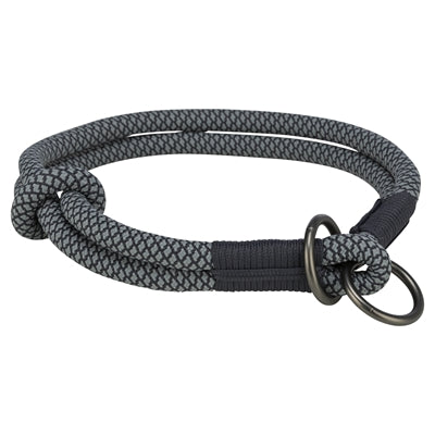 Trixie Hundehalsband Soft Rope Half-Slip Schwarz/Grau 25X0.6 Cm