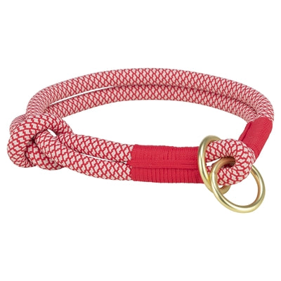 Trixie Hundehalsband Soft Rope Half-Slip Rot/Creme 25X0.6 Cm