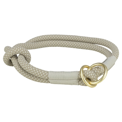 Trixie Hundehalsband Soft Rope Half-Slip Hellgrau 25X0.6 Cm