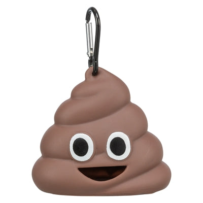 Trixie Poop Bag Holder Turd Emoji Inklusiv 15 Beutel Braun 8X5 Cm 4 St
