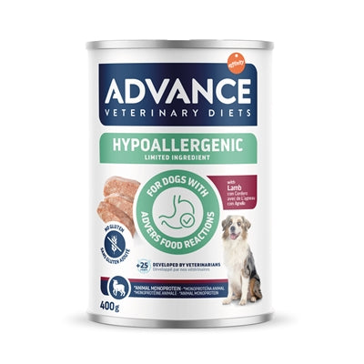 Advance Veterinary Diet Dog Hypoallergenic Lamb 6 x 400 g natvoer voor gevoelige honden