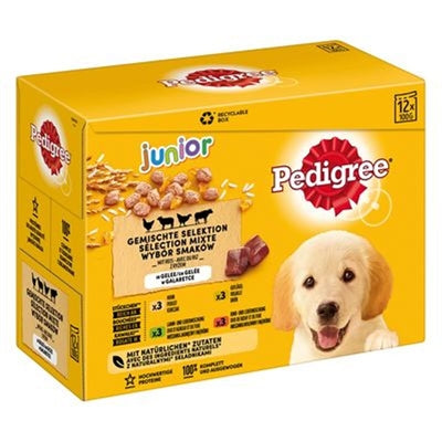 Pedigree Stammbaum Multipack-Mahlzeitbeutel Junior In Gelee