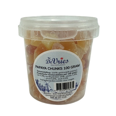 De Vries Papaya Chunks 155 M L Ca. 100 G R