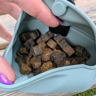 Zolux Belöningspåse Snackpåse Silikon Grön 13X6X11 Cm