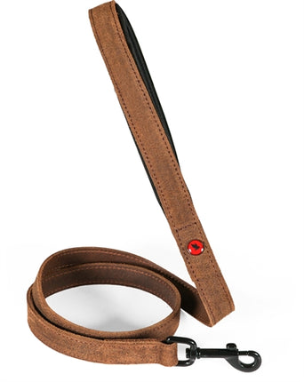 Zolux Expert Hundkoppel Premium Läder / Neopren Brun