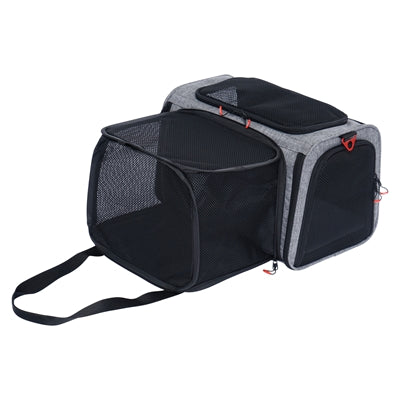Zolux Resväska Hund / Katt Utbyggbar Max 8 Kg Grå / Svart L 58X49X29 Cm <8Kg