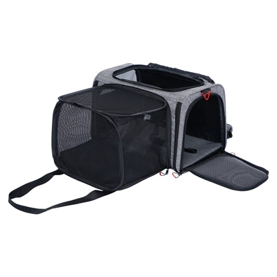 Zolux Resväska Hund / Katt Utbyggbar Max 8 Kg Grå / Svart L 58X49X29 Cm <8Kg