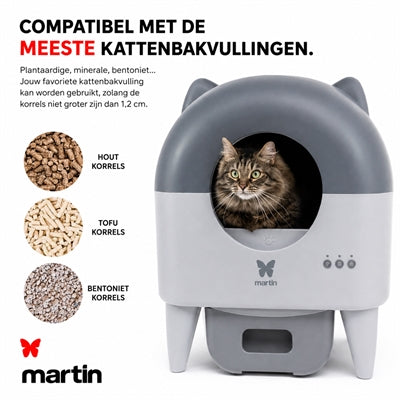 Martin Automatisk Kattlåda Med Belysning Grå / Antracit 55X50X66 Cm