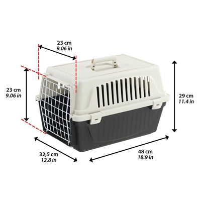 Ferplast Atlas 10 Transportbur Vit / Antracit 48X32.5X29 Cm