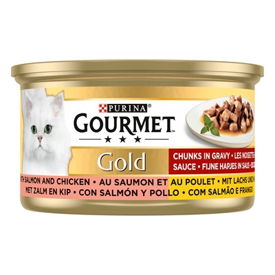 Gourmet Gold Fein Gehackter Lachs/Huhn