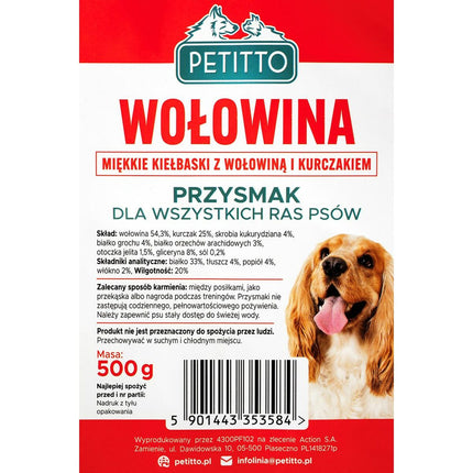 Petitto Hundgodis Petitto Nötkött 500 G