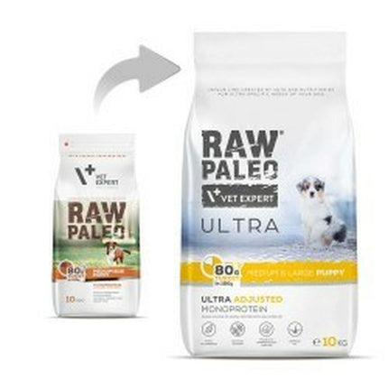 Vetexpert Foder Vetexpert Raw Paleo Ultra Medium&Large Puppy Turkey Kalkon 10 Kg