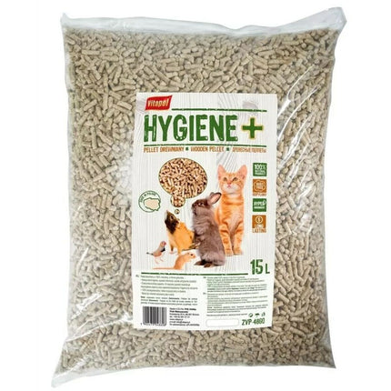 Vitapol Foder Vitapol Hygiene+ Chinchilla Marsvin Kanin Katt Hamster Råtta Mus Gnagare Fåglar 15 L