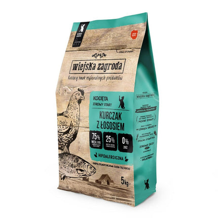 Wiejska Zagroda Foder Wiejska Zagroda Kitten Chicken With Salmon Kyckling 5 Kg