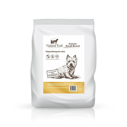 Natural Trail Foder Natural Trail Insect Small Breed Dieta Hipoalergénica 1,5 Kg