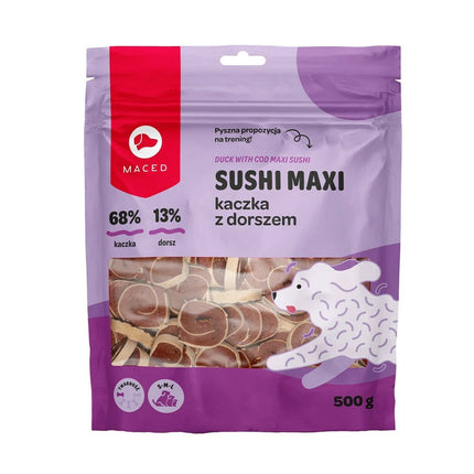 Maced Hundgodis Maced Duck With Cod Maxi Sushi Anka 500 G
