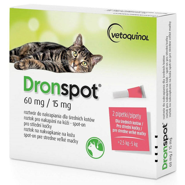 Vetoquinol Mot Parasiter Vetoquinol Dronspot 70 G 2 Antal