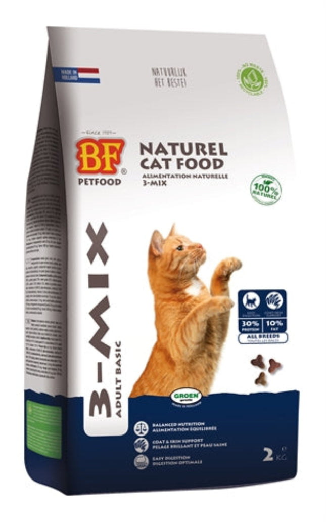 BF Petfood Kattenvoeding Kat 3-Mix 2 kg complete droogvoeding voor katten