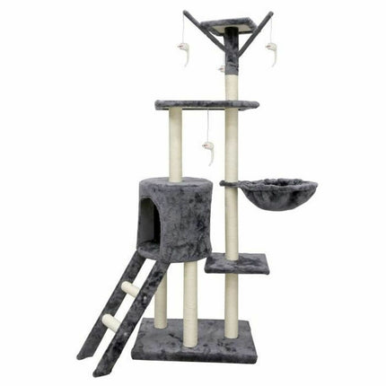 Bigbuy Pets Klösbräda För Katter Jipsy 79 X 34 X 138 Cm Grå Sisal Ø 7 Cm