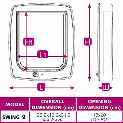 Ferplast Kattlucka Ferplast Swing 9 26,2 X 10,2 X 31,2 Cm Brun Plast