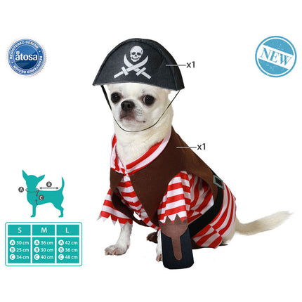 Bigbuy Carnival Hundkostym L Pirat