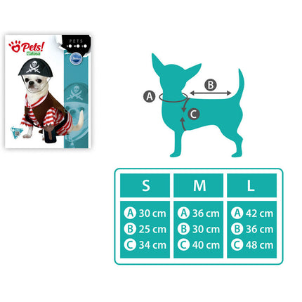 Bigbuy Carnival Hundkostym L Pirat
