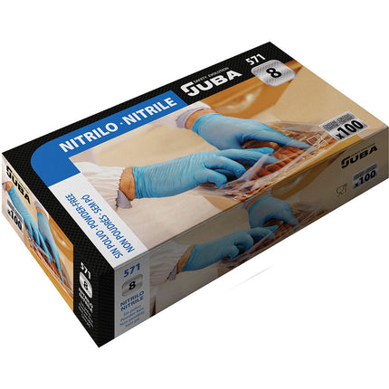 Juba Engångshandskar Juba Blå Dammfria Box (100 Antal)
