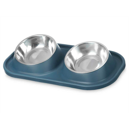 Mascow Hundmatare Mascow 317 Blå Metall 40 X 8,5 X 22 Cm Double