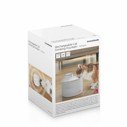 Innovagoods Laddningsbar Kattfontän Med Sensor Refopet Innovagoods