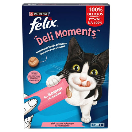Purina Snack For Cats Purina Felix Deli Moments Salmon 4 X 10 G