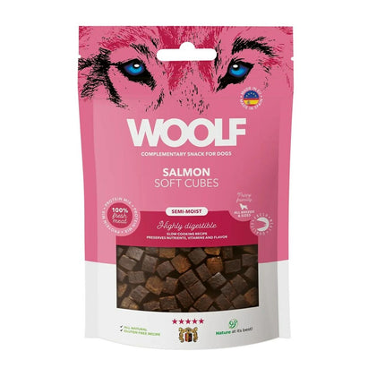 Woolf Hundgodis Woolf Soft Cubes Salmon Lax 100 G
