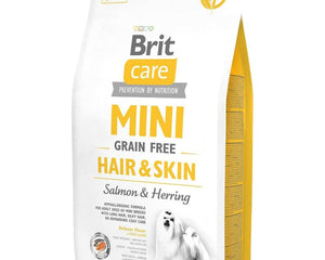 Brit Foder Brit Mini Hair&Skin Vuxen Lax Fisk 2 Kg