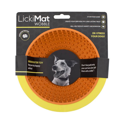 Lickimat Hundmatare Lickimat Wobble Orange Gummi