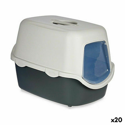Stefanplast Kattlåda Stefanplast Antracitgrå Ljusgrå Plast 56,5 X 39,5 X 39 Cm (20 Antal)