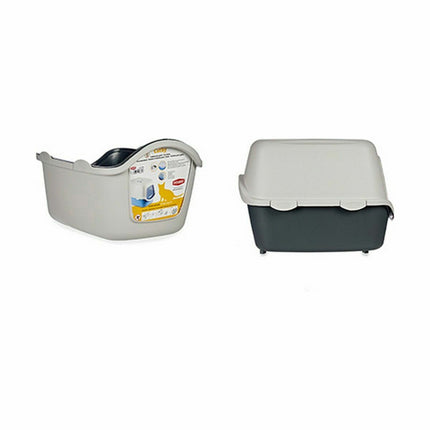 Stefanplast Kattlåda Stefanplast Antracitgrå Ljusgrå Plast 56,5 X 39,5 X 39 Cm (20 Antal)