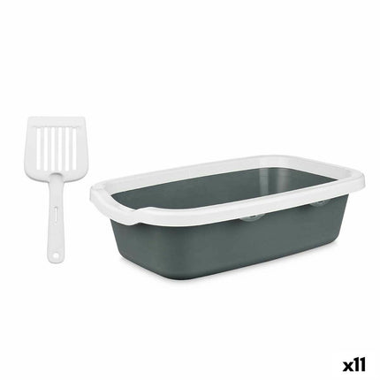 Mascow Kattlåda Mascow 87954 Vit Antracitgrå Plast 25 X 11 X 2 Cm (11 Antal)