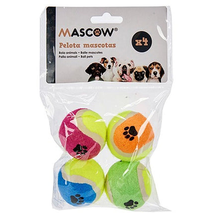 Mascow Hundleksak Boll Multicolour Ø 4,5 Cm Polyetylen Polypropen Abs (12 Antal)