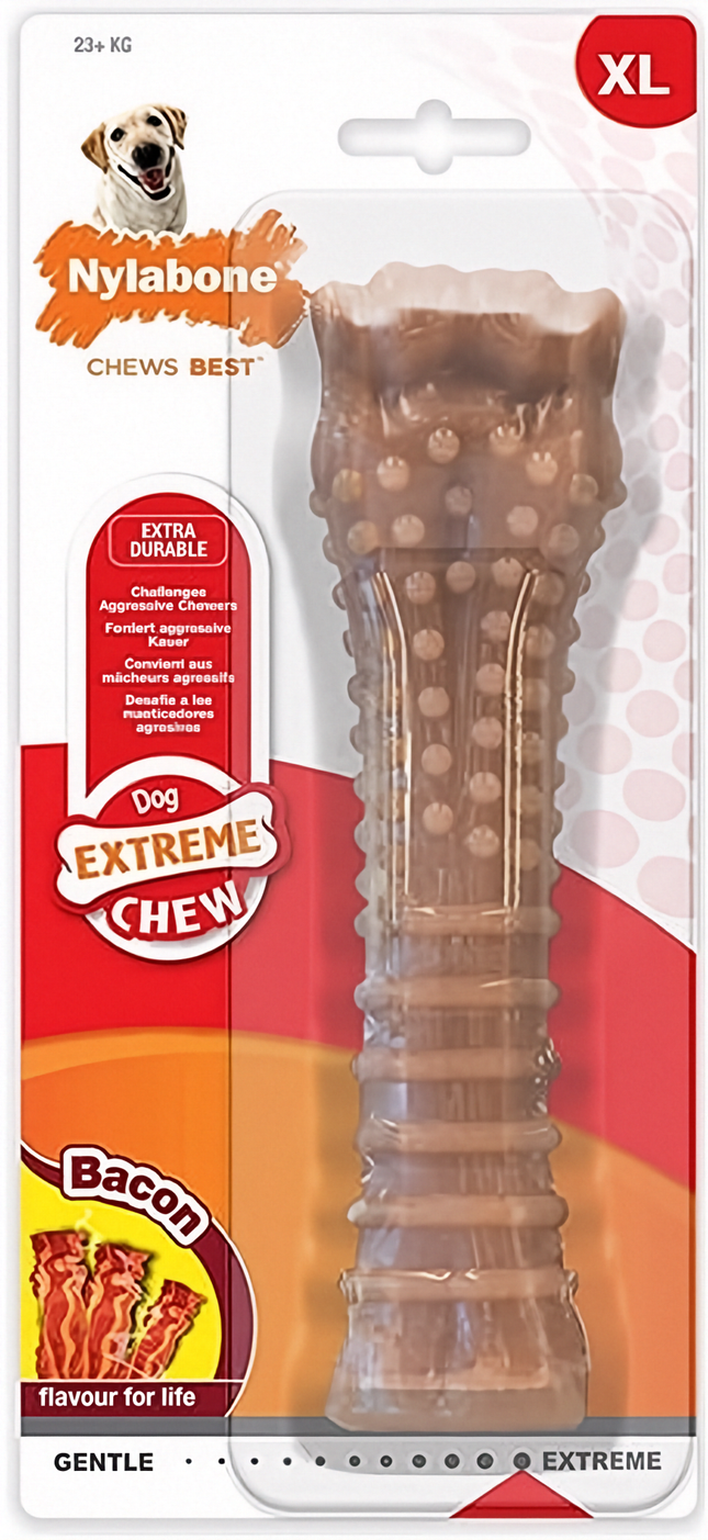 Nylabone Dura Chew För Hårda Bitare Baconsmak